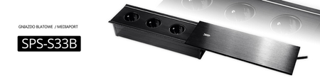 Spacetronik SPS-S33B Schiebetisch-Steckdose