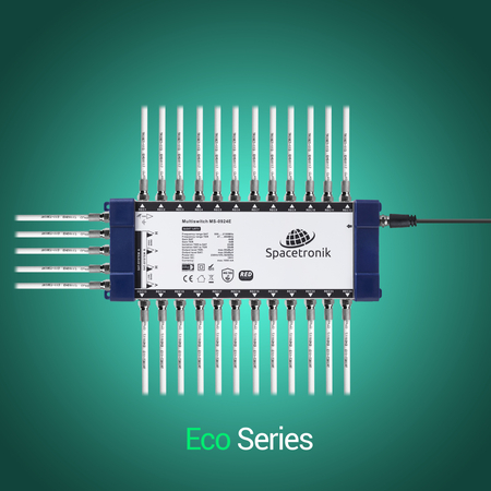 Multiswitch 5/24 końcowy Spacetronik E-Series MS-0524E z zasilaczem