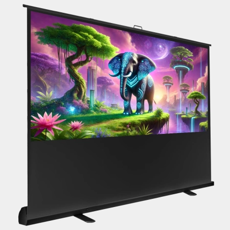 Rozwijany Ekran do Projektora Przenośny Podłogowy 120 cali 4k 16:9 Ekran Składany do Rzutnika OUTLET