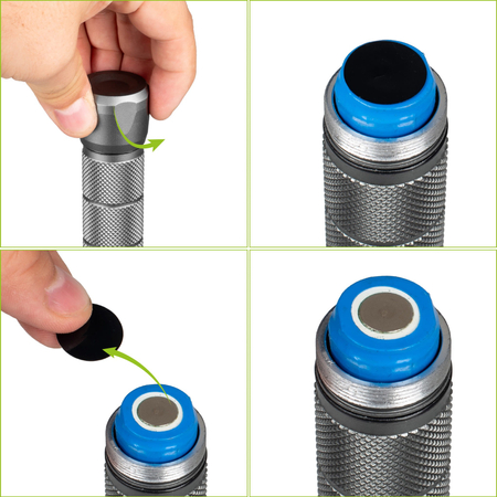 Latarka ręczna taktyczna MOCNA metalowa 10000lm TURBO LED Vayox VA0254
