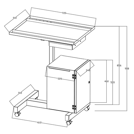 Tool Carts with Secure Lockable Cabinets