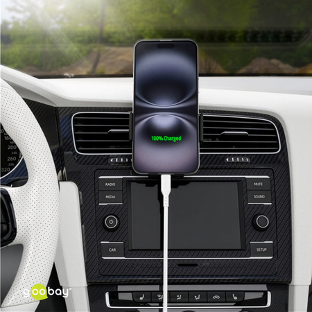 Kabel USB-C 2.0 Goobay silikonowy niebieski 1.5m - zdjęcie 2