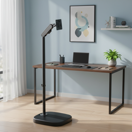 Spacetronik Morpho Stand SPET03B - Mobilny Stojak Podłogowy ze Sprężyną Gazową do Monitora 13-35" - zdjęcie 2