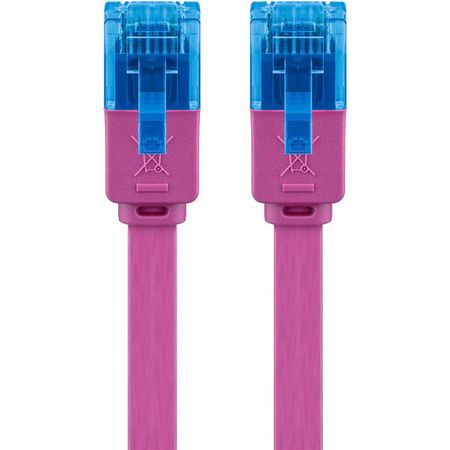 LAN Patchcord CAT 6A UTP FLAT rosa 2m