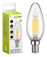 Żarówka LED z filamentem 6W gwint E14 ŚWIECZKA światło białe ciepłe 2700K Goobay