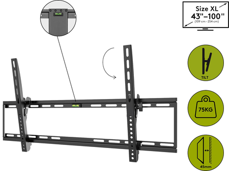 Uchwyt TV Goobay BASIC TILT XL 43"-100" do 75kg