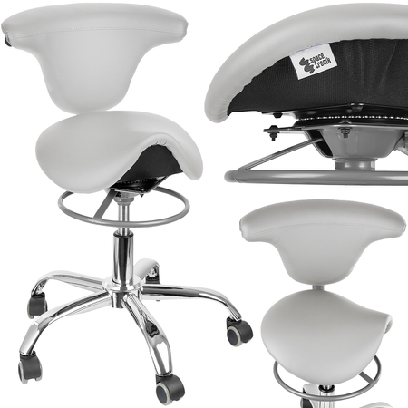Ergonomiczny hoker regulowany SELLA biały