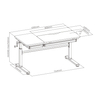 Biurko regulowane Spacetronik XD SPE-X104WP 120x60