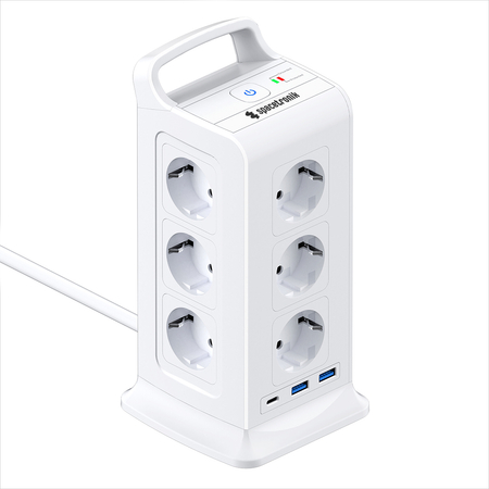 Listwa zasilająca tower 12xAC 2xUSB 1xUSB-C W