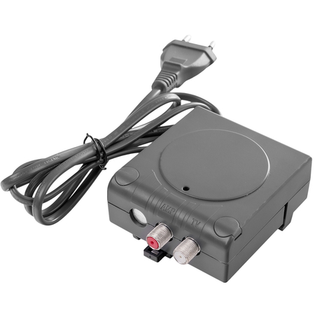 Zestaw wzmacniacza sygnału TV Johansson KIT6715 z obudową masztową i zasilaczem 12V 3 wejścia UHF/VHF/FM