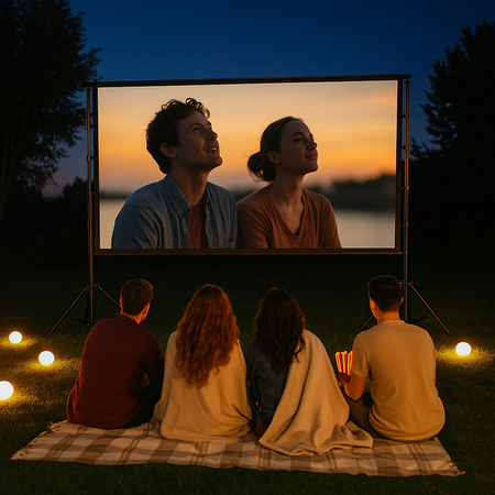 Double Tripod Stand Screen 100" 16:9