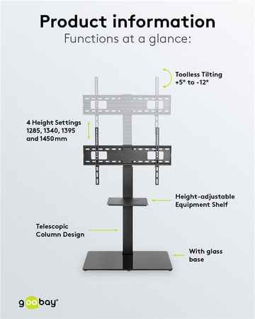 Stand TV Goobay BASIC FLOOR L 37"-70" 40kg Outlet B