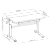 Biurko do pokoju dziecięcego Spacetronik XD SPE-X104WL 100x60 cm OUTLET