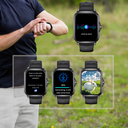 Smartwatch Kumi KU7 Meta 90 trybów 40 mm Srebrny