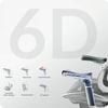 Krzesło do ergonomicznego biura 6D Spacetronik DORIS 40 szare z regulowanym zagłówkiem i podłokietnikami