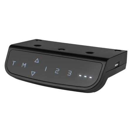 Zestaw cztery biurka elektryczne Spacetronik Pure Black z fotelami