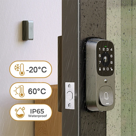 Wideodomofon z inteligentnym zamkiem do drzwi AL501 2K, WiFi, PIR, aplikacja ARPHA PLUS