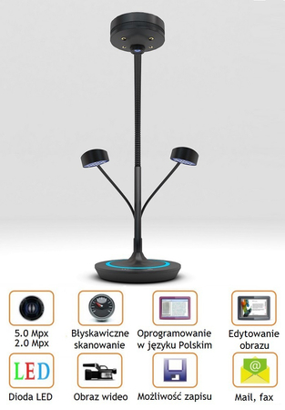 Mini skaner prezentacyjny wizualizer GAOKE K-XY3301D 5+2 Mpx