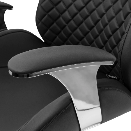 Fotel ergonomiczny biurowy z podłokietnikiem Spacetronik ALMA czarny OUTLET