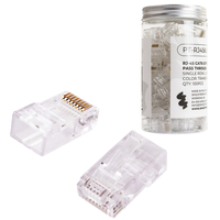 Wtyk sieciowy Pass Through RJ45 przelotowy przezroczysty CAT 6 UTP PT-RJ456UT-1 100szt