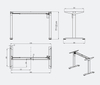 Moris Heavy 131BB elektrischer Schreibtisch 120x60 cm