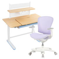 Zestaw dla dziecka regulowane biurko 112×60 z półką + ergonomiczne krzesło Spacetronik XD