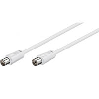 Przyłącze TV IEC gn.TV/wt.TV białe 0,5m