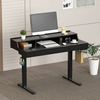 Mobile Singlel-Motor Sit-Stand Desk with Divider