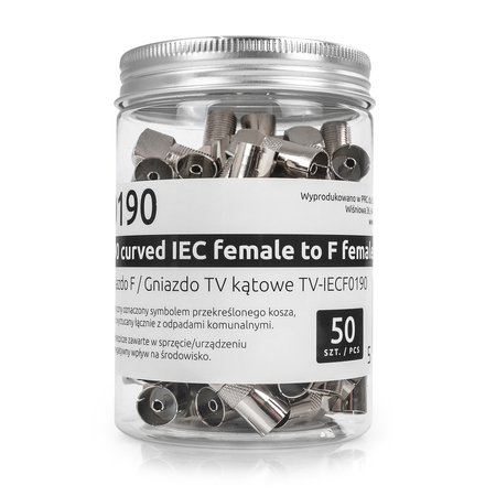 F-Steckdose / TV-Winkelsteckdose TV-IECF0190 Box 50sz - zdjęcie 2