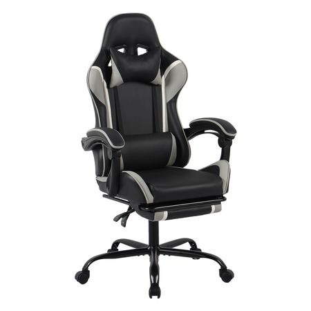 Zestaw do nowoczesnego biura: biurko elektryczne + fotel szary