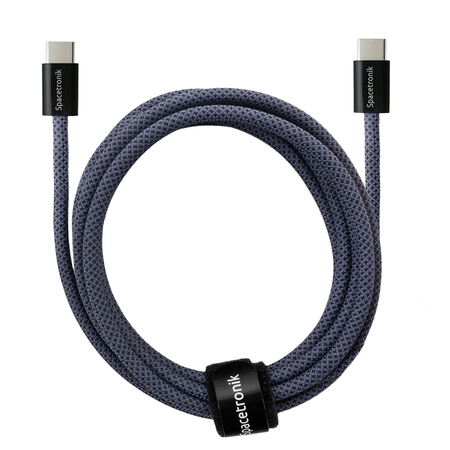 Kabel USB-C PD100/240W Spacetronik 2m granatowy - zdjęcie 2
