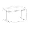 Spacetronik elektrischer Schreibtisch SPE-B127BG Astrid