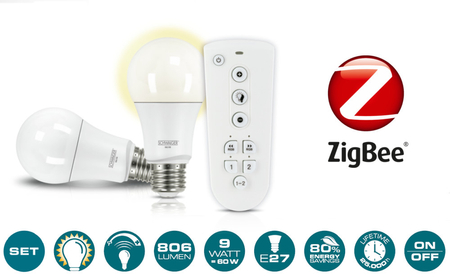 Zestaw żarówek Schwaiger HALSET100 E27 9W ZigBee