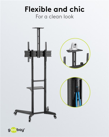 Stand prezentacyjny na kółkach z uchwytem do TV 37-70" do 50kg Goobay PRO CART L