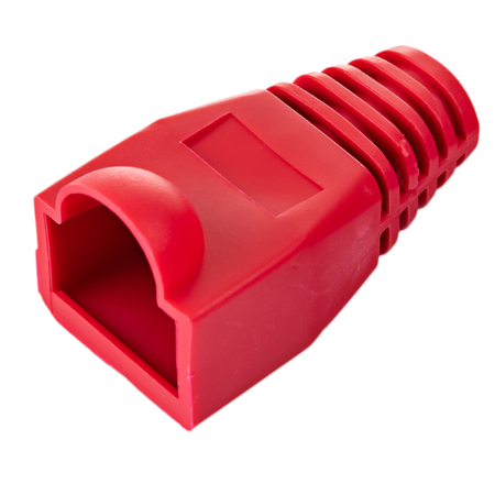 Gumowa osłona wtyku RJ-45 50 szt (czerwony) - zdjęcie 2