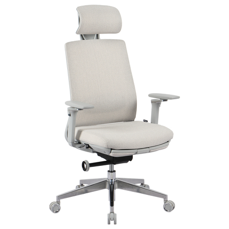 Fotel ergonomiczny biurowy 5D z podnóżkiem Spacetronik Albert Beżowy