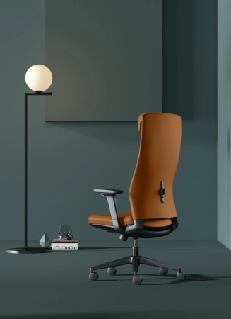 Krzesło biurowe ergonomiczne Spacetronik HAVARD-02 brązowe OUTLET