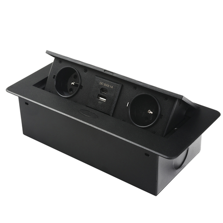 Gniazdo blatowe otwierane Spacetronik SPS-D24CB Outlet B