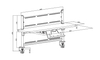 Elektryczne biurko dla dziecka z półką Spacetronik XD 112x60 cm (białe)