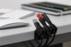 Kabelorganisator 3M selbstklebend schwarz für 5 Kabel Goobay