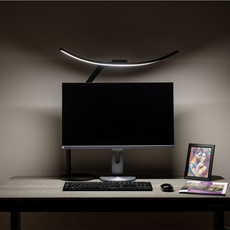 Profesjonalna Lampa Biurkowa LED CRI 95 Bezcieniowa Spacetronik Glow D5 z Regulacją Czarna 24W
