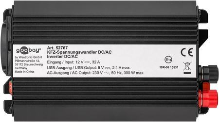 Przetwornica napięcia samochodowa 12/240 V max. 300W Goobay