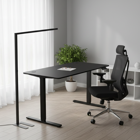 Zestaw ergonomiczny biurko Moris SPEO112BB fotel Gerd lampa GLOW D22 Pro - zdjęcie 2