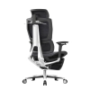 Fotel ergonomiczny biurowy 3D z podnóżkiem Spacetronik Torhild Szary OUTLET