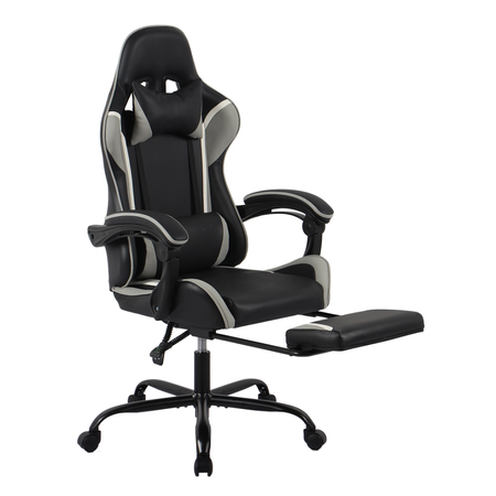 Zestaw do nowoczesnego biura: biurko elektryczne + fotel + szafka szary