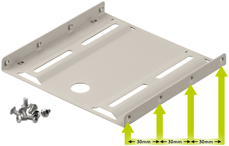 Festplattenadapter 25" auf 35" beige Goobay - zdjęcie 2