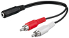 Audio-Adapter Klinke 35mm - 2x RCA 20cm Goobay