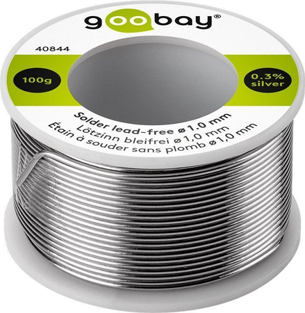 Bleifreies Zinn Silber + Kupfer Goobay 10mm 100g