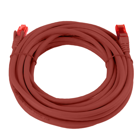 Kabel RJ45 CAT 6 U/UTP AWG24 czerwony 7,5m