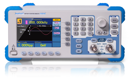 Arbitralny generator przebiegów 2CH 1 µHz – 10 MHz 10W PeakTech 4124A